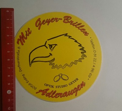Aufkleber/Sticker: Mit Geyer Brillen Adleraugen Erding (091116149)