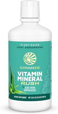 Sunwarrior Liquid Multivitamin Supplements Minerals Aloe Vera Men Women 30 fl oz