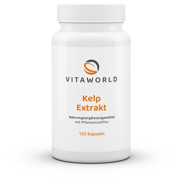 Vita World Kelp Algen Extrakt 500Mg 120Kap Jod, Spirulina,Vegan, Braunalgenextr.-image