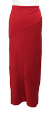 House of CB Women's Skirt Size L+ Red Maxi Split Diagonal Seam Bias Cut New* F1