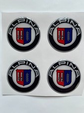 4x Alpina Silikon Felgenemblem Aufkleber Nabenkappen Mitte Radkappe Logo Decal