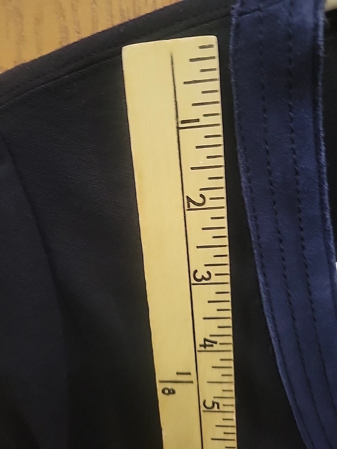 Abito Tory Burch da donna blu medio misto lana modale finiture in pelle di capra