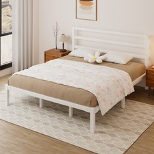 Twin/Full/Queen/King Bed Frame Metal Platform Bed Frame with Modern Headboard