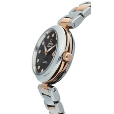 Omega De Ville Ladymatic 34 18k Rose Gold/Steel Brown Diamond Dial Women's Watch 2