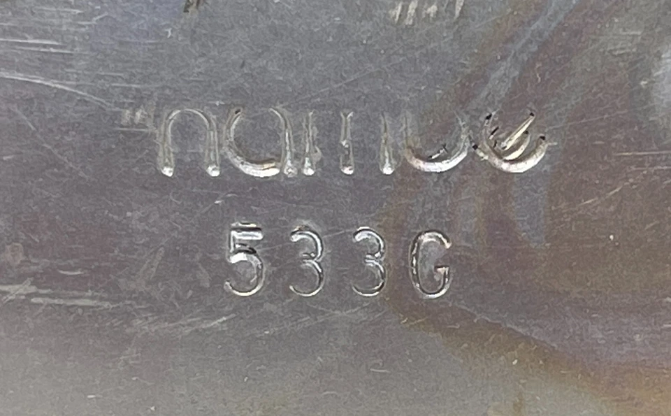 Plato de plata clásico Nambé #5336 grande hexagonal para servir tazón de bajo perfil NAMBE  Foto 3 de 3