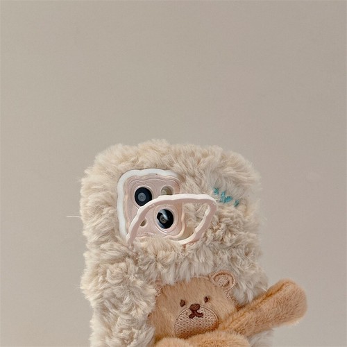 Bär Bear Plüsch Figur Für iPhone 11 12 13 14 15 16 Case Hülle Schutzhülle Cover - 第 6/13 張圖片