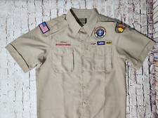 Boy Scout BSA, Official Uniform Shirt, Men's Small, Polyester, Vented, Sewn