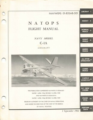 1967年米海軍ダグラスEA-3B, TA-3B フライトマニュアル 1967年米海軍