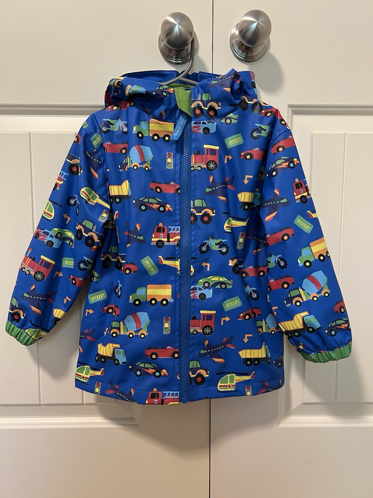Stephen Joseph Toddler Boy Car Print Raincoat Size 4T- 104-110