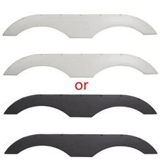 2 x Tandem Trailer Fender Skirt In Black/White For RVs Campers & Travel Trailers