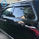 Window Visor For 2011-2019 Ford Explorer Sun Rain Shade Shade Guards Smoke Black