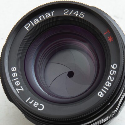 Funleader Contax G45 F2 lens black paint chrome converted For