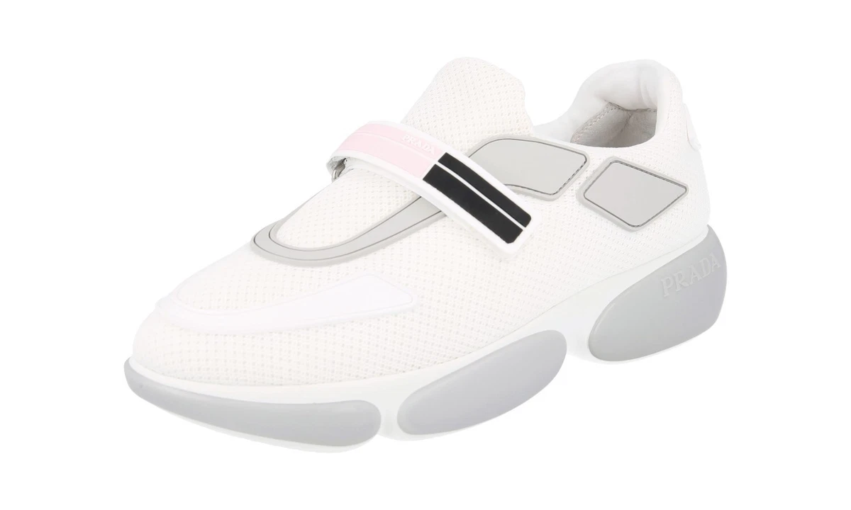 PRADA High-Tech Stoff Cloudbust Sneaker - 1E293I - Weiss - NEU