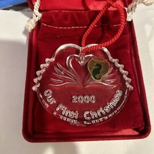 Waterford Crystal Ornament My First Christmas 2000 NEW In Box