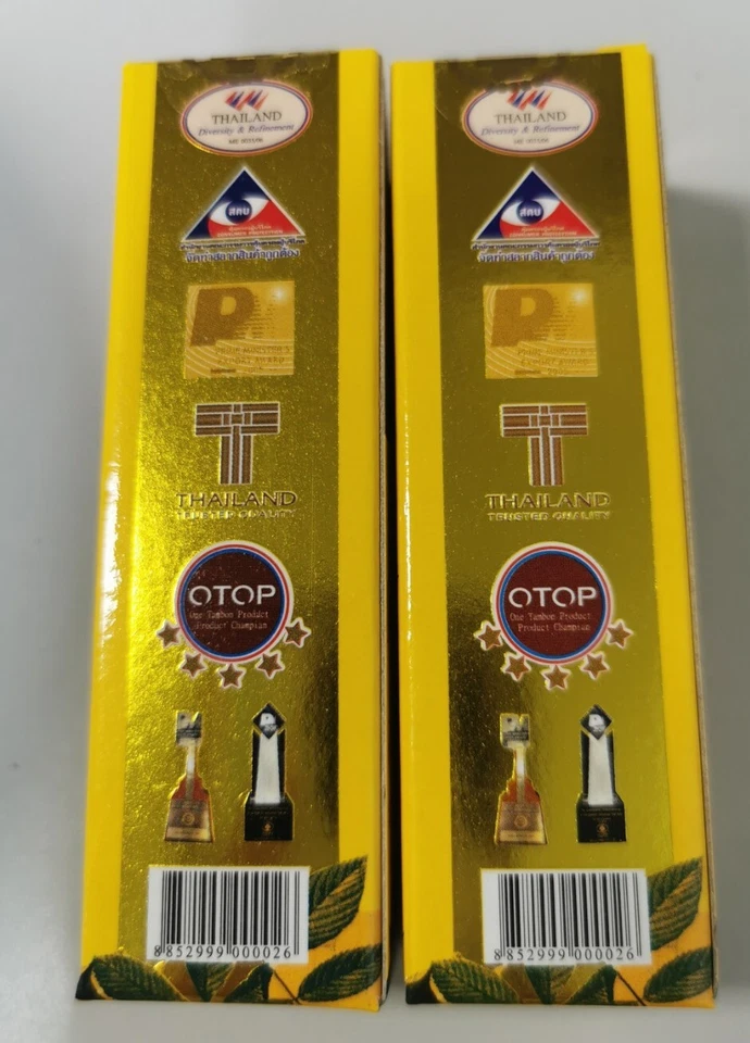 NEW YEAR Gold Cross Yellow Oil 草本泰国最佳疼痛优质产品 24 毫升 X 6 — 第 2/4 张图片