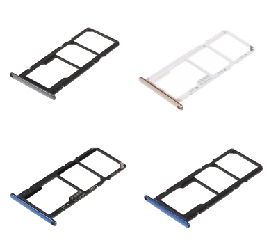 Tiroir Double SIM + MicroSD Doré Pour Huawei Y6 2018 + Outil - Neuf