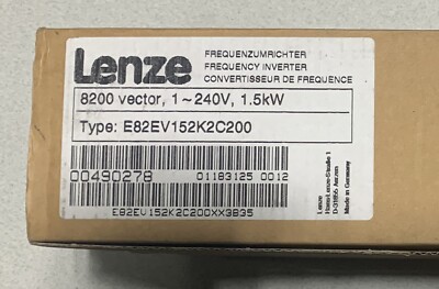 New LENZE E82EV152K2C200 Inverter -NIB