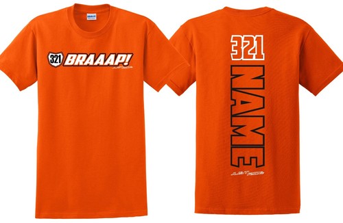 JUST RIDE BRAAAP CUSTOM NUMBER PLATE YOUTH T SHIRT MX MOTOCROSS PERSONALIZED - Picture 6 of 6