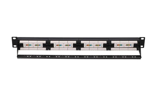 Panel krosowy CAT5E UTP Patchfeld 24-portowy 1U Szafka sieciowa 24 porty - Zdjęcie 4 z 4