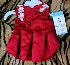 Pet Dress Dog or Cat Fancy Elegant Red xs sm med ea. New