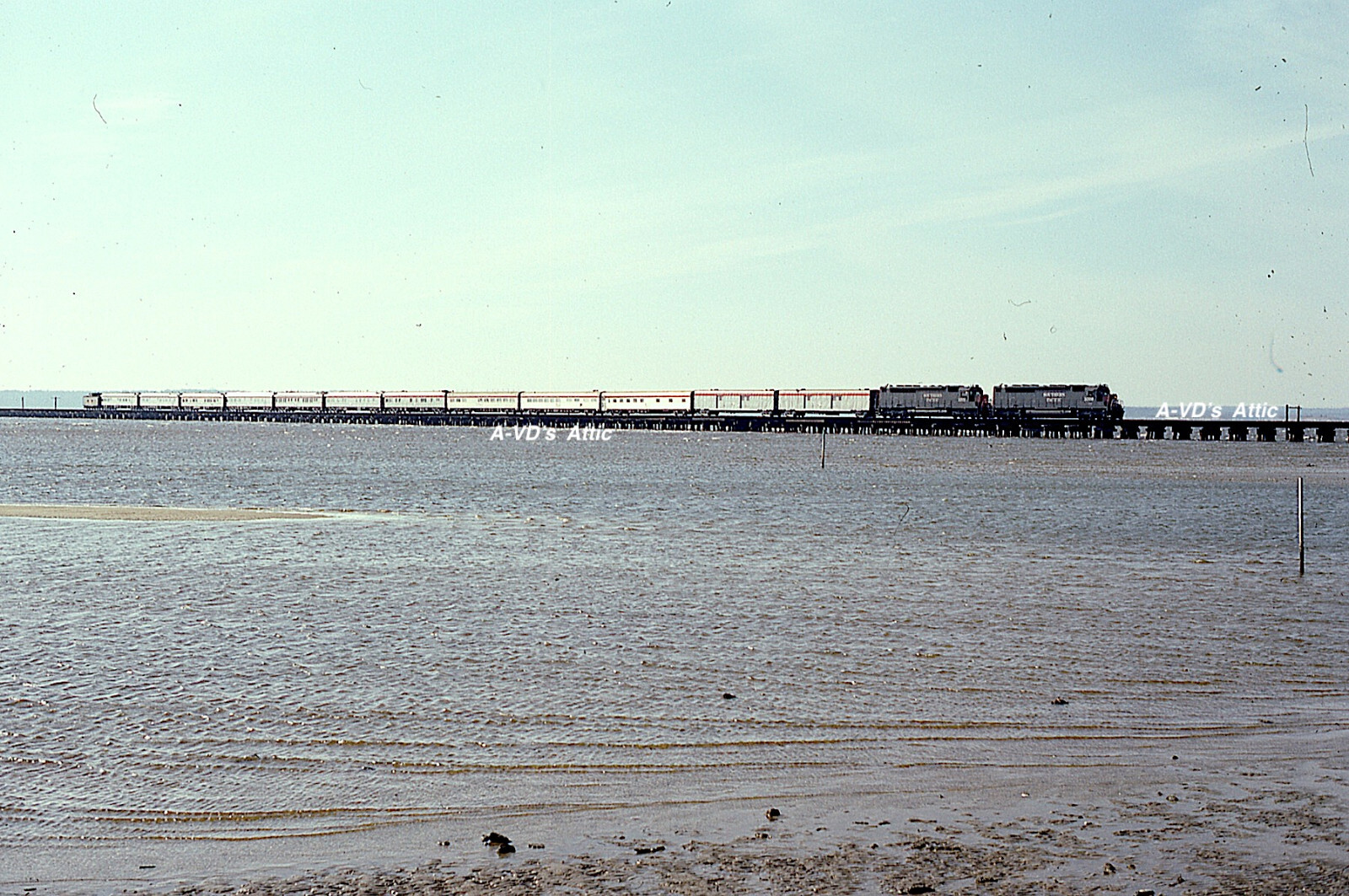 Orig slide SP Southern Pacific EMD SDP45 3209 Super Bowl Spec Pensacola