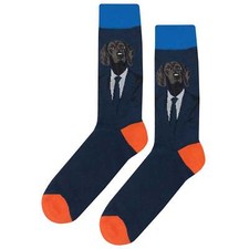 NWT Business Dog Dress Socks Novelty Men 8-12 Multicolor Crazy Fun Sockfly