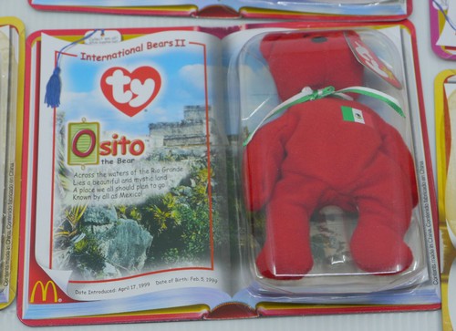6 TY, MCDONALD'S INTERNATIONAL BEANIE BEARS II, MIP, SPANGLE, THE END ++ - Picture 5 of 7