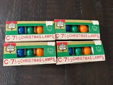 Vintage C 7 1/2 Christmas Holiday Light Bulbs Lot of 20 Multi-color Deadstock
