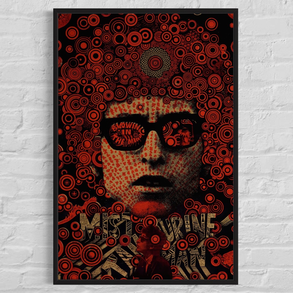 BOB DYLAN 'Blowin' in the Mind' 1967 Martin Sharp Vintage Reprint