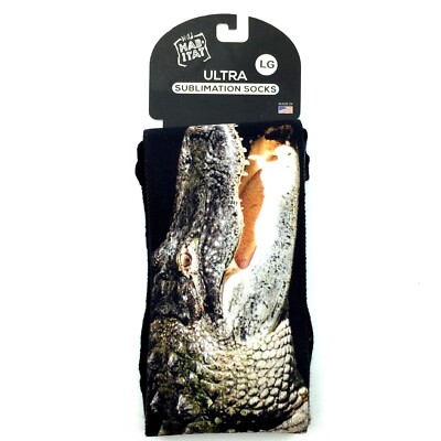 Alligator Socks Wild Habitat Ultra Bamboo Sublimation XLARGE NWT