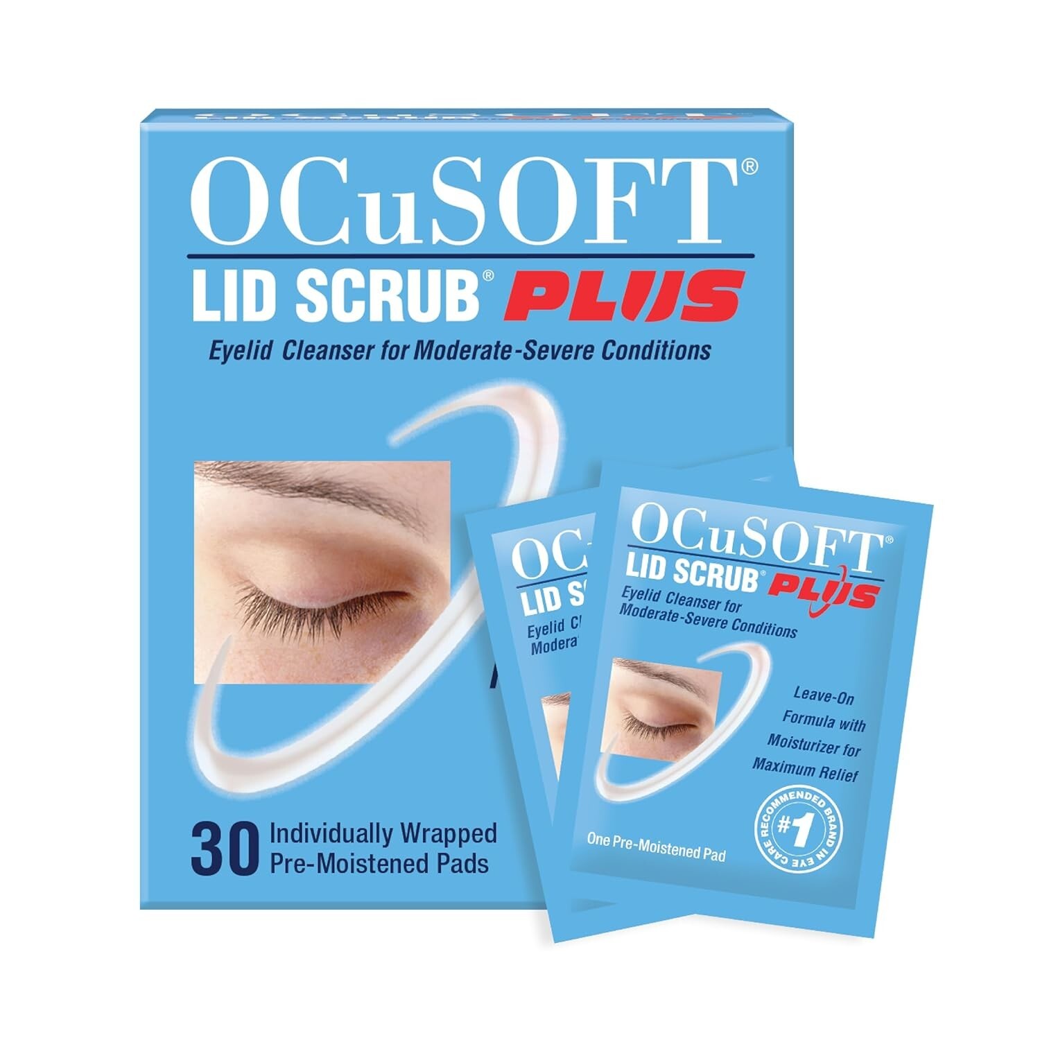 OCuSOFT Lid Wipes Plus 30 Ct Pre-Moistened Pads Eye Discomfort Hygiene