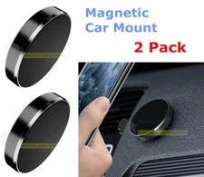 2-Pack Magnetic Universal Car Mount Holder For Cell Phone Samsung Galaxy iPhone