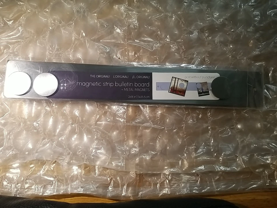 Magnetic Strip Bulletin Board + Metal Magnets 2×14in/5×35.5cm The Original - Image 2 of 4