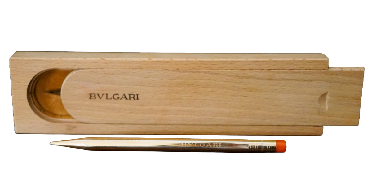 VTG NEW BULGARI BVLGARI Koska 925 Gold Vermeil No. 2 Pen Pencil