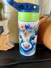 Colorful Cow Print Tumbler- Whimsical or Narnia inspired