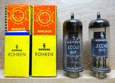 Pair: SIEMENS ECC40 | über 100 % ✅ same bottom codes NIB NOS Tubes Röhre Röhren