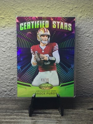 2025 Panini Certified Brock Purdy Certified Stars Green /15  SF 49ers ZP