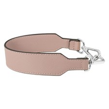 16 Inch Leather Purse Strap, Cross Pattern with Silver Buckle, Pink