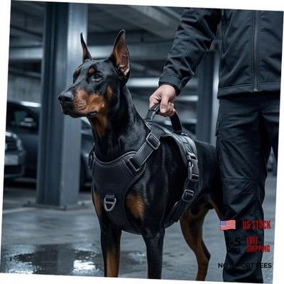Vegan Leather Dog Harness   L: Chest(22'' - 32'') Black Dog Harness x 1 pc