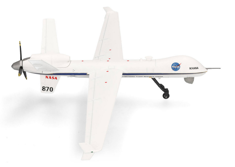 Modèle drone HERPA MQ-9A Reaper NASA pour diorama aéronautique 1/200