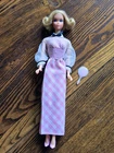Vintage 1972 QUICK CURL blonde BARBIE doll original pink DRESS & SHOES mirror