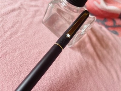 Mont Blanc Füllfederhalter Slimline Triple Star matt schwarz Vintage Montblanc 