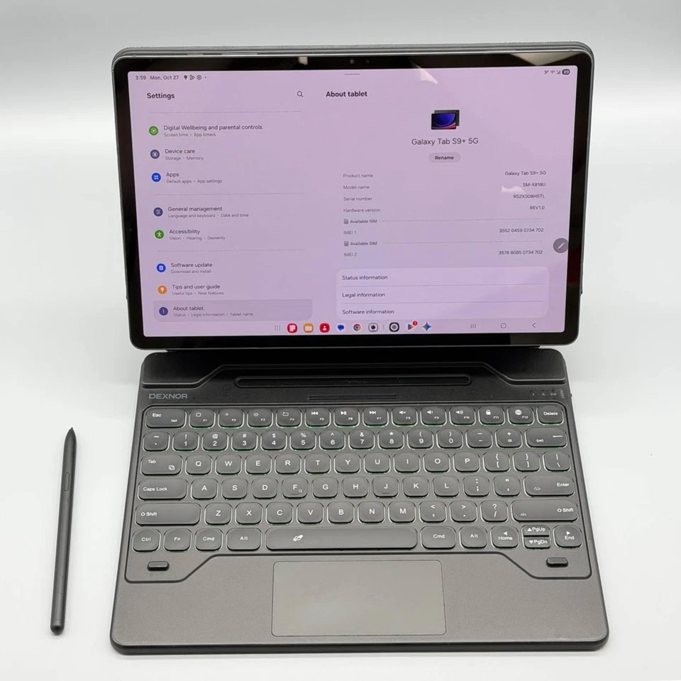 Samsung Galaxy Tab S9+ 5G 12.4" 256GB Desbloqueado + S-Pen + Paquete de Teclado Dexnor Foto 3 de 4