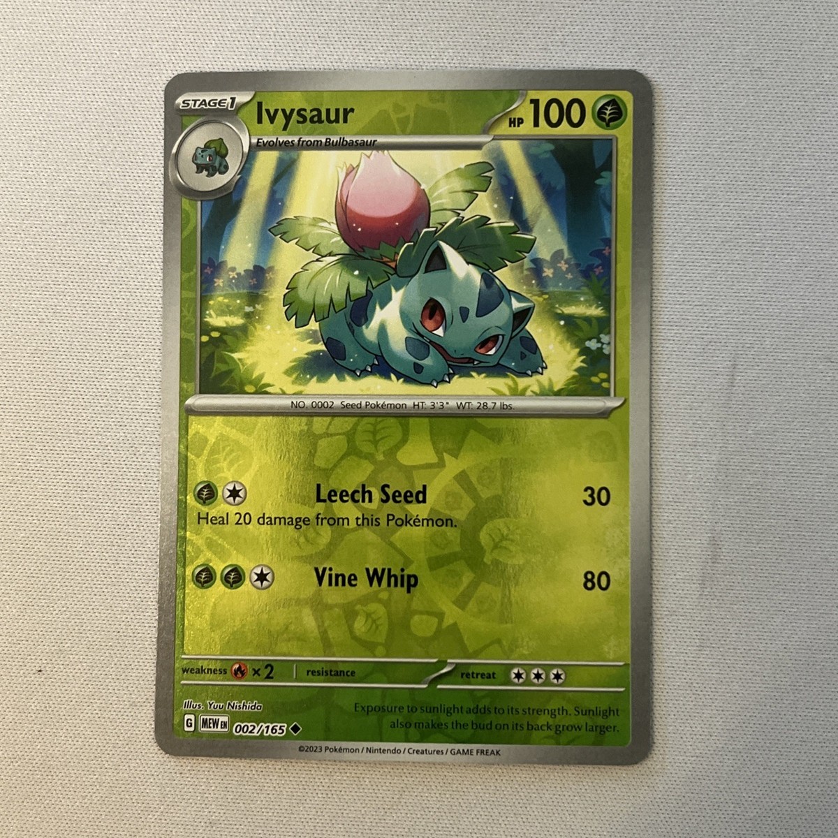 ivysaur pokemon card 151 2023 Illustration Rare #167 PSA Authenticated 9 Vine Whip 80 2023 Pokemon Japanese Card 151