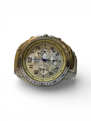 Casio Edifice EF-502 (2711) Panda Chronograph - Silver Dial - 100M WR - 38mm