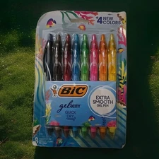 BIC Gelocity Quick Dry Ocean Themed Gel 8 Count Assorted Colors NOS 