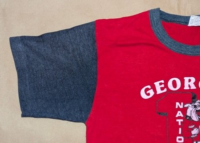 Vintage 1980 Georgia Bulldogs Football National Champions Womens T