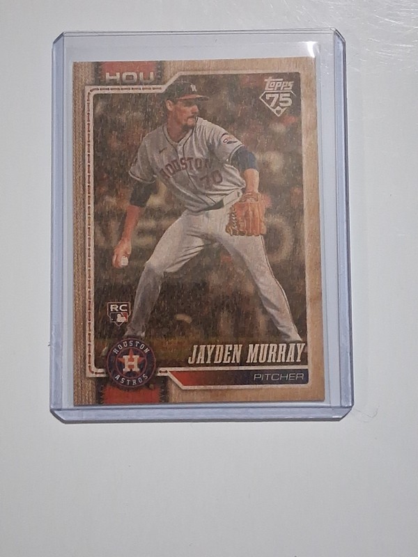 2026 Topps Series 2 Jayden Murray RC SSP #d/25 Wood Parallel