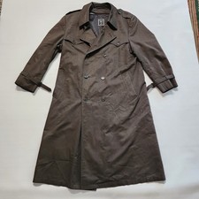 Vintage Christian Dior MONSIEUR Trench Coat Charcoal 42L Missing Belt