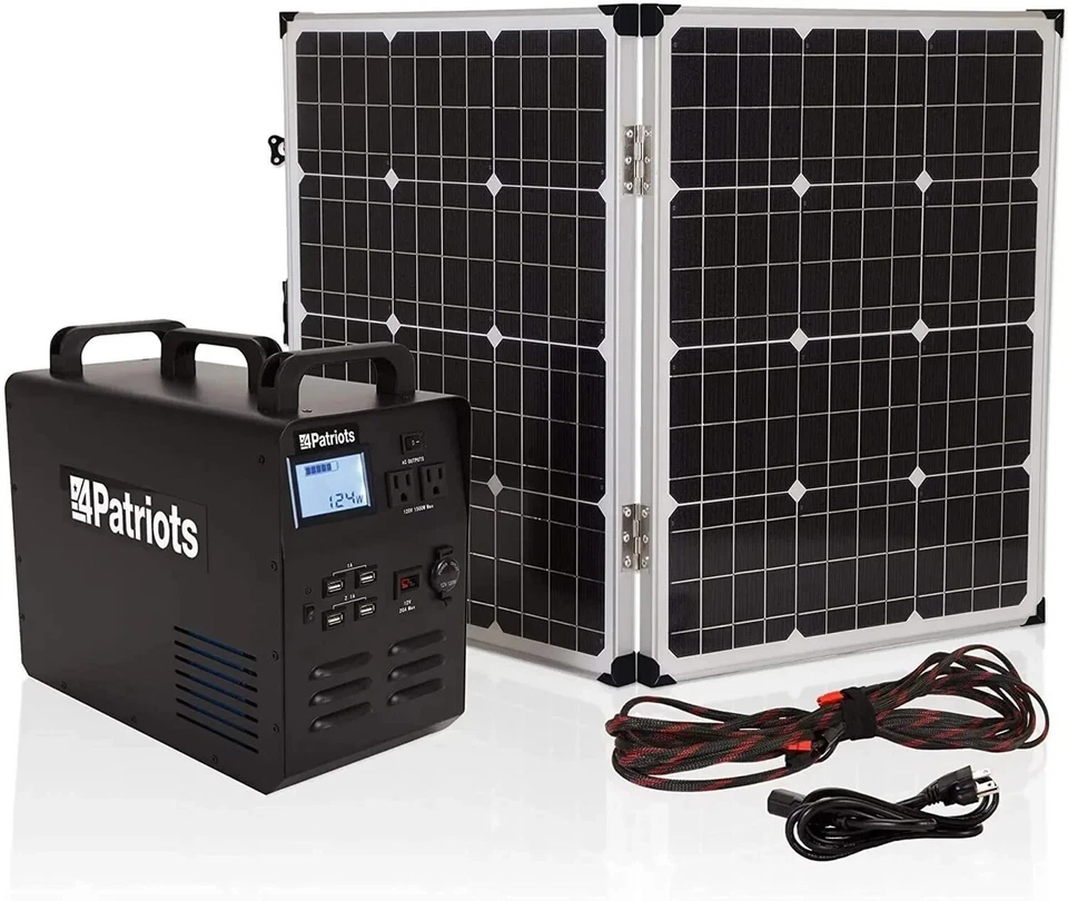 Generador de Energía Solar PATRIOTS 1500W + Panel Solar - Respaldo de Emergencia Portátil Foto 3 de 4